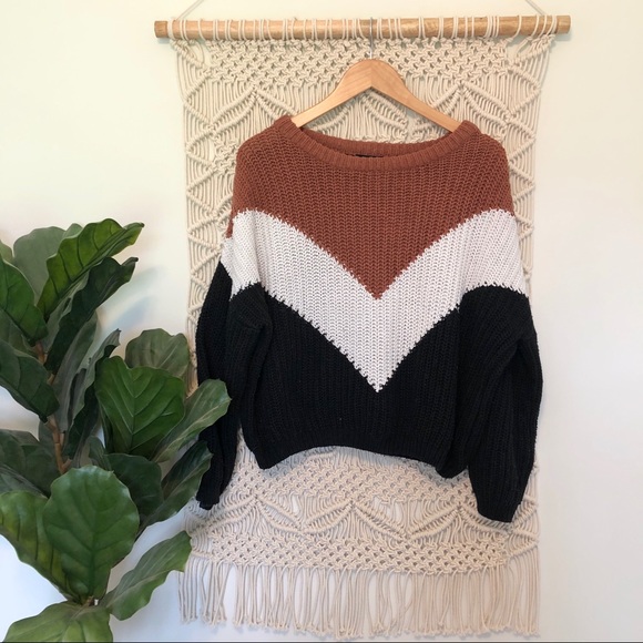 Lumiere Sweaters - ROOLEE Chevron Colorblock Sweater